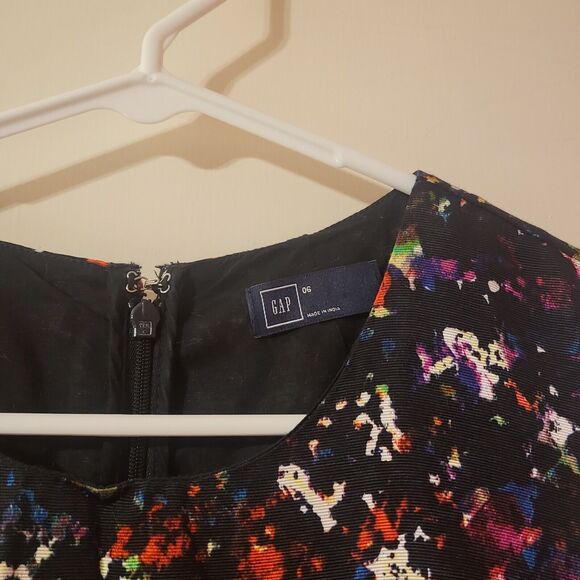 Gap Confetti Flare Dress Black Multicolor Fit And Flare Womens 6 - Picture 5 of 15